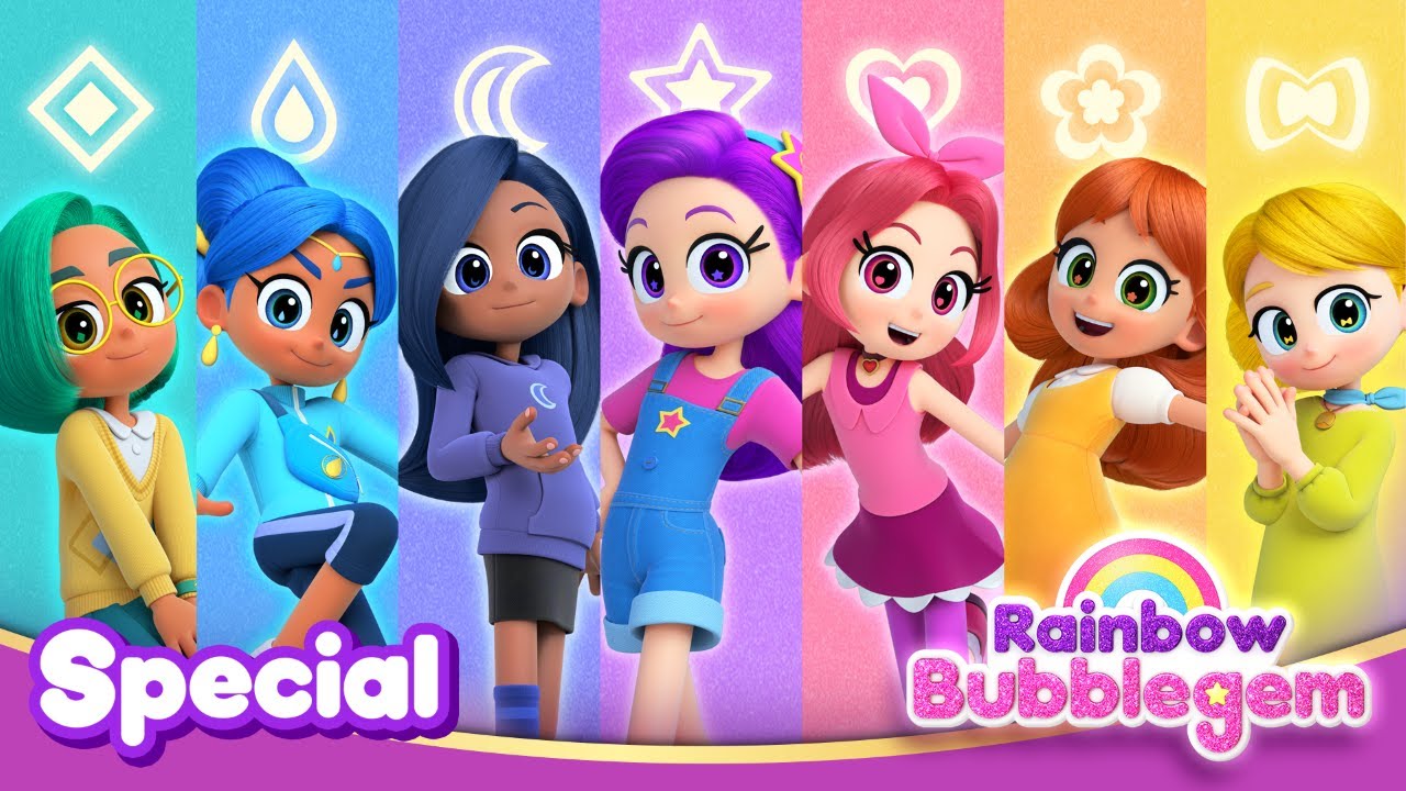 Rainbow Bubblegem TV Version Opening song | Call up a rainbow | Mermaid Cartoon | Rainbow Bubblegem🌈