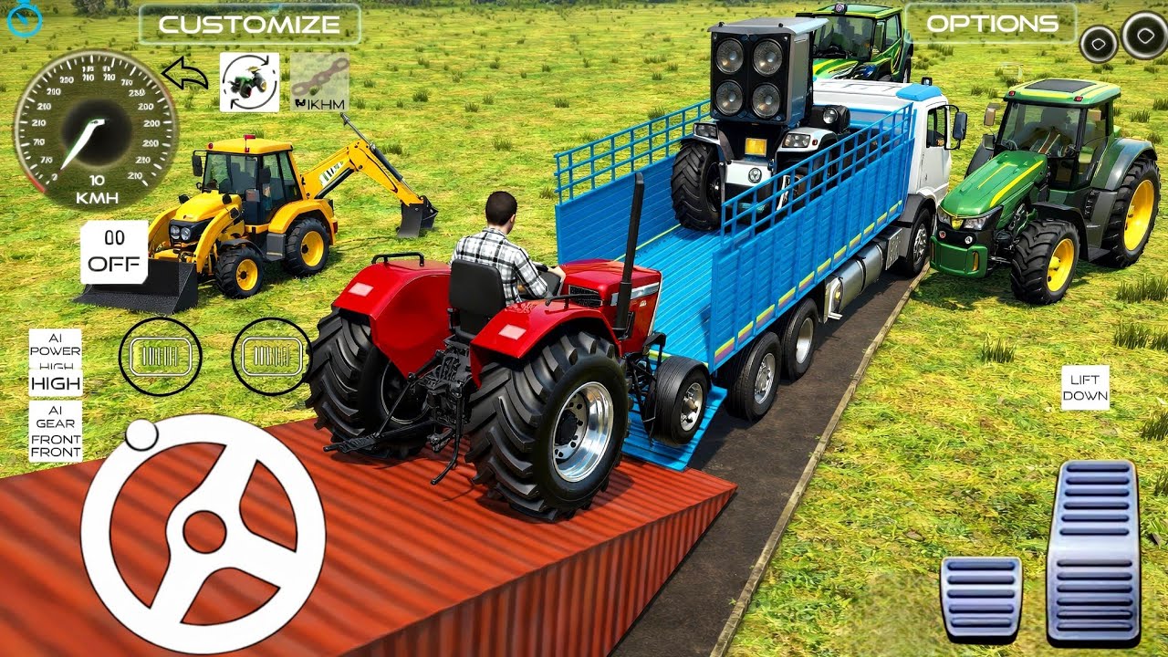 Drive tractor 🚜 And Truck 🚚 For Uploading Tractor JCB Loading | Indian Vehicles Simulator 3D Game