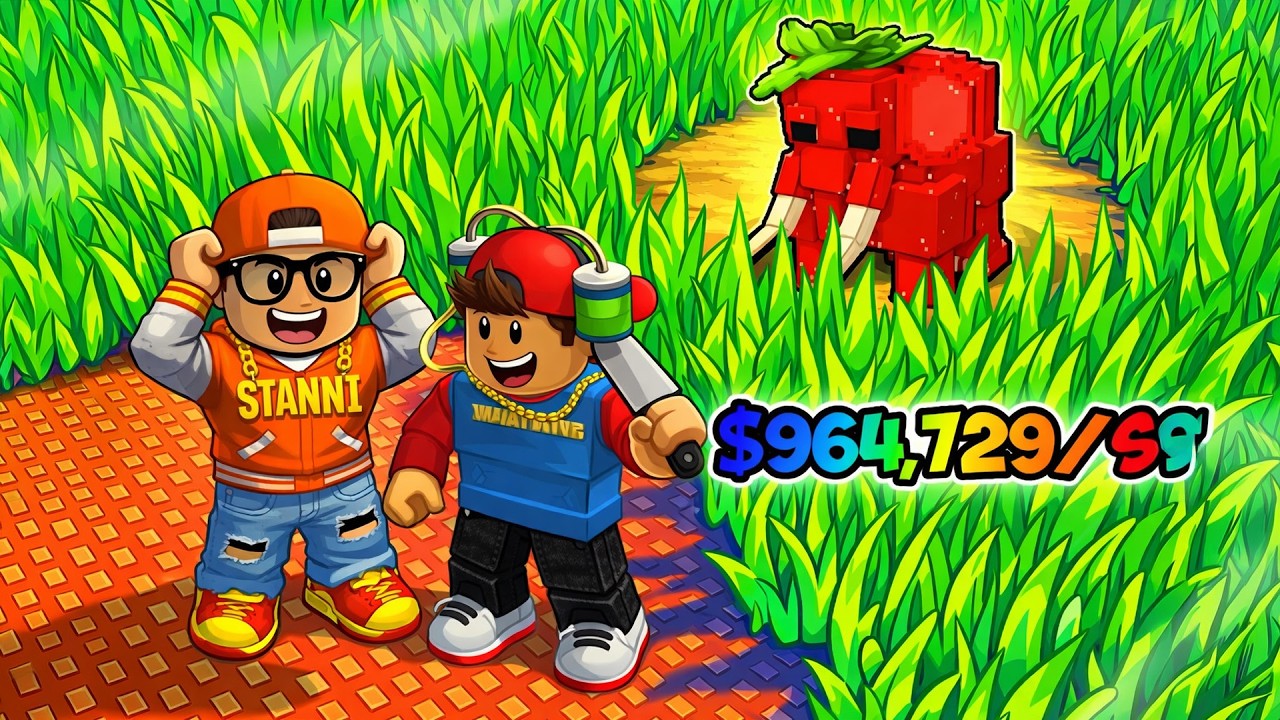 die 10.000 Robux SCHNEIDE GRAS für BRAINROTS CHALLENGE geggen iCrimax