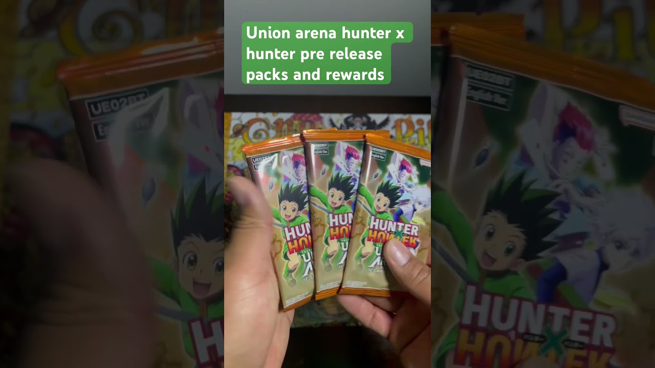 Union arena hunter x hunter pre-release packs and rewards 