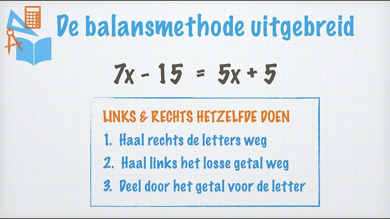 De balansmethode uitgebreid