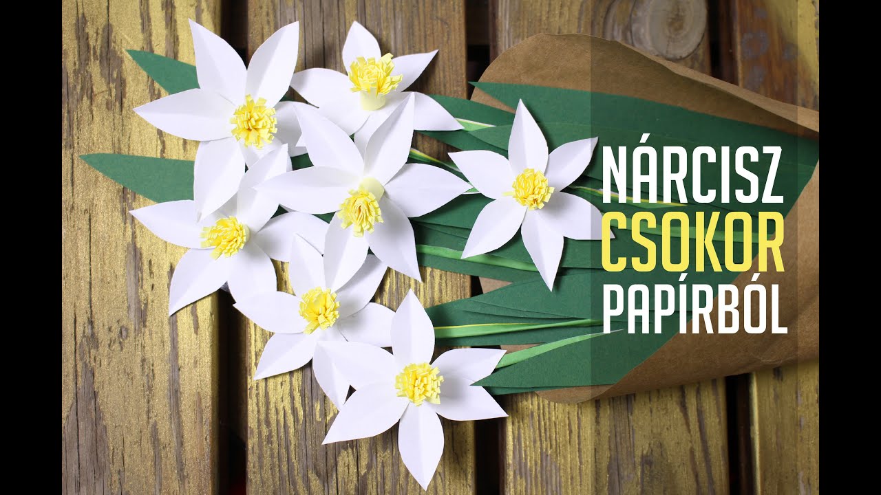 Nárcisz csokor papírból - Ünnepi Dekor