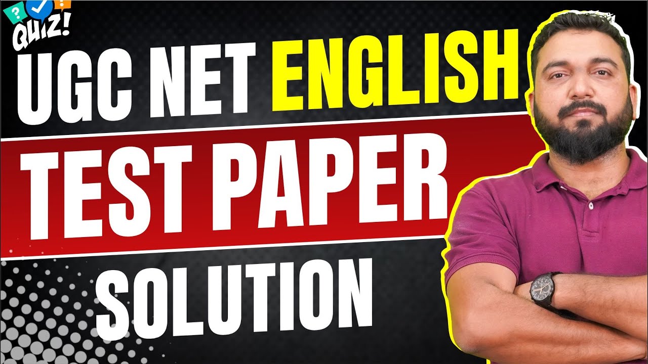 UGC NET English Literature Exam 2025 ! Test Paper Solution By Vineet pandey !