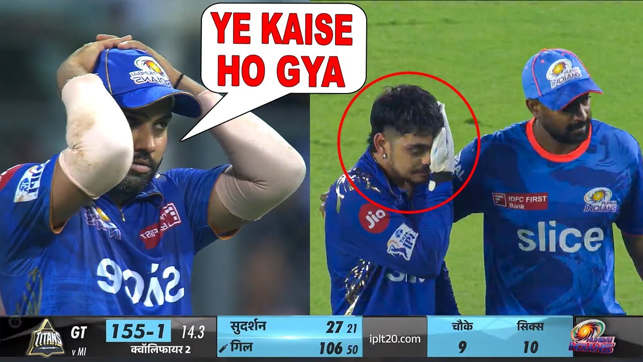 Rohit Sharma got scared when Ishan Kishan injured during live match mi vs gt ipl 2023