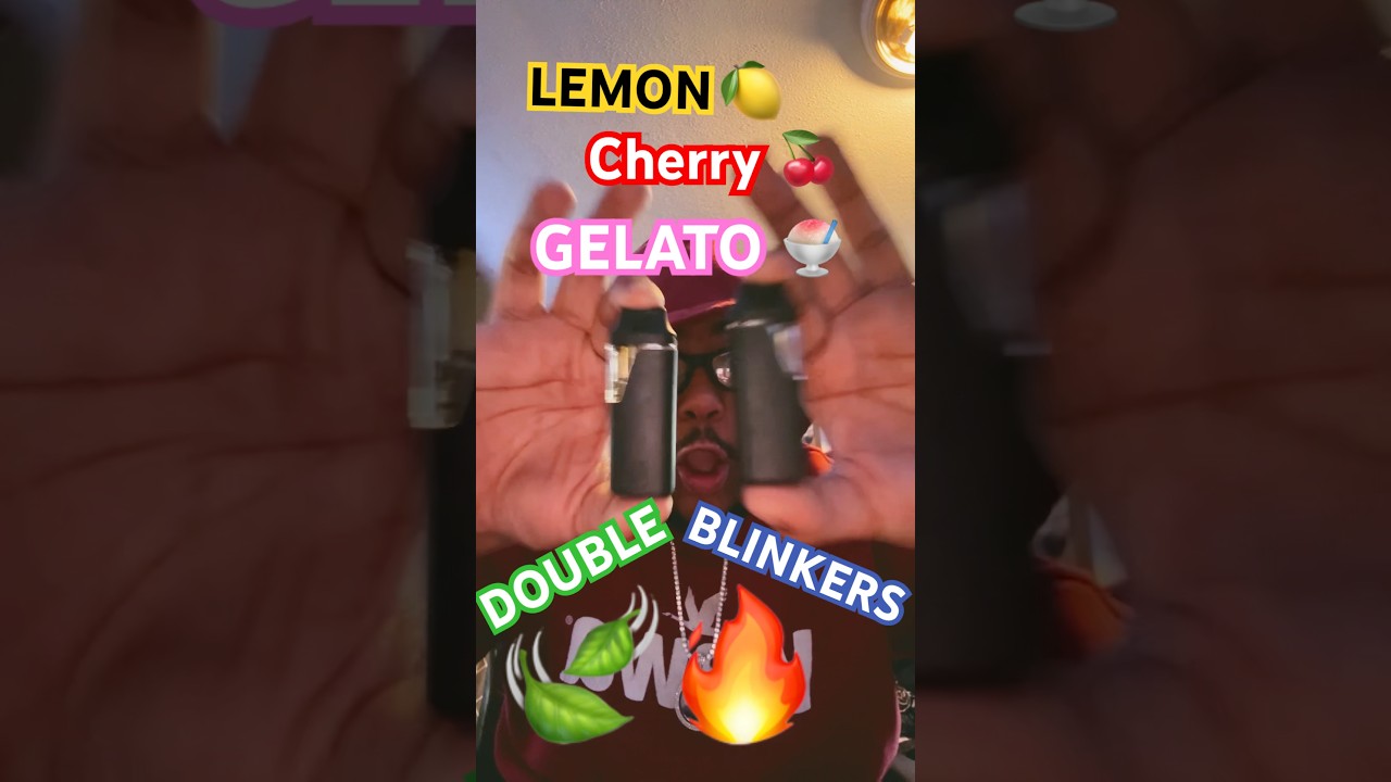 DOUBLE BLINKERS 💪 LEMON CHERRY GELATO #vape #420 #thc #diamonds #fypシ #liveresin #cart #dispo