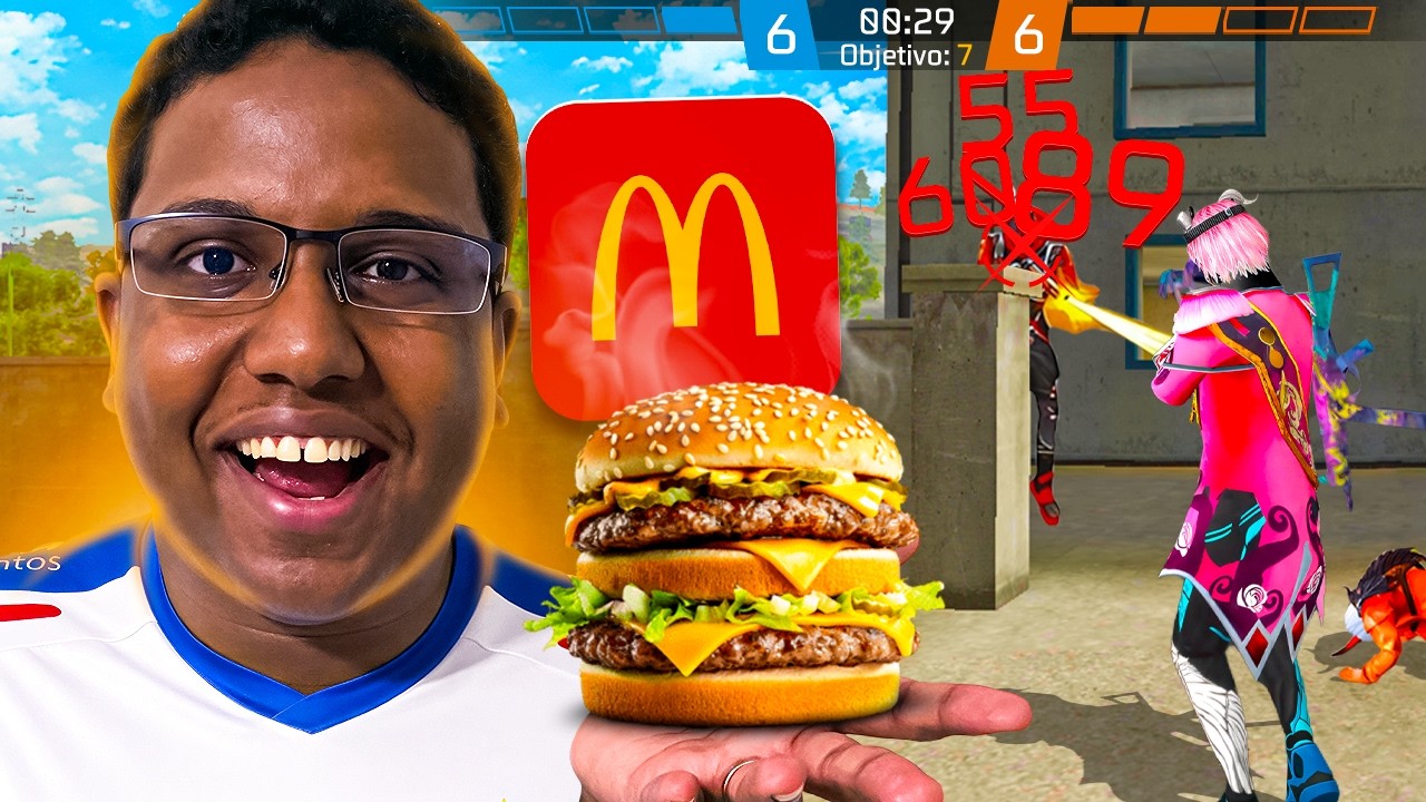 JOGANDO APOSTADO NO EMULADOR ATÉ COMPRAR UM MCDONALD'S! FREE FIRE