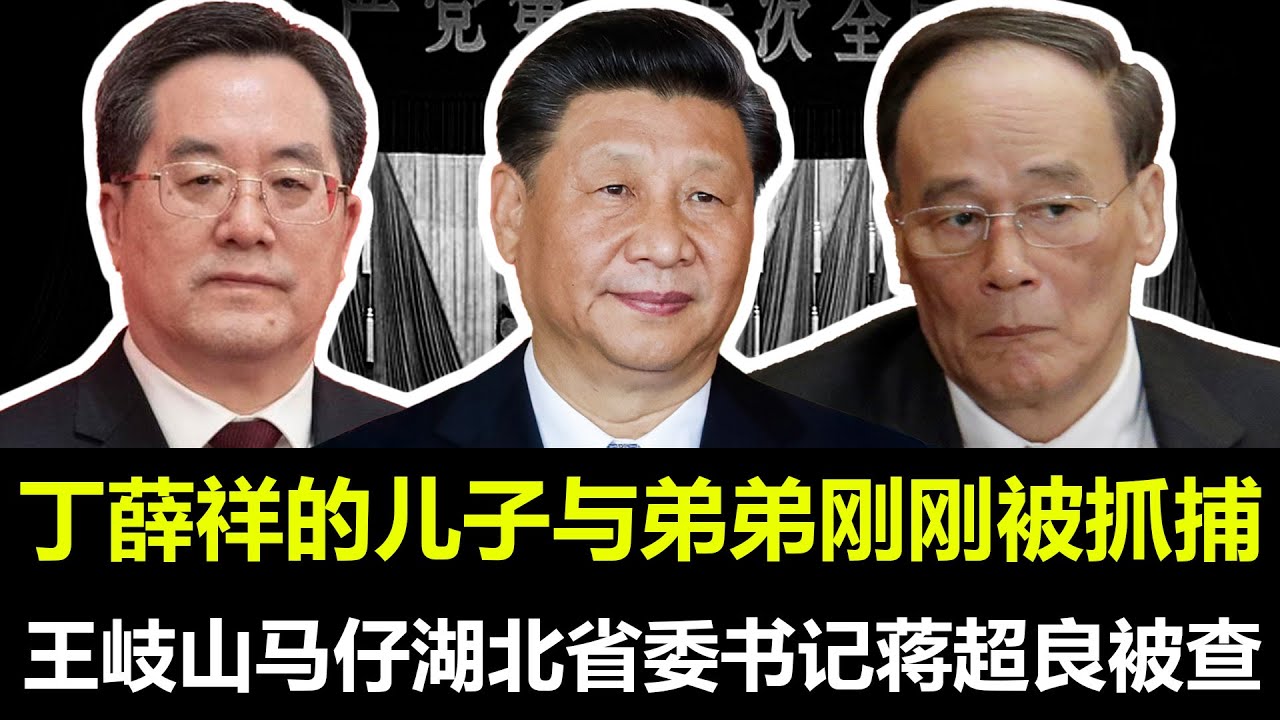 丁薛祥的儿子与弟弟刚刚被抓捕，王岐山马仔湖北省委书记蒋超良被查，美国乌克兰达成5000亿美元协议。