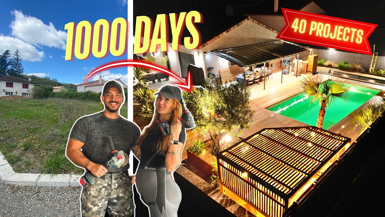 1000 days timelapse building our DREAM HOME (40 projects)