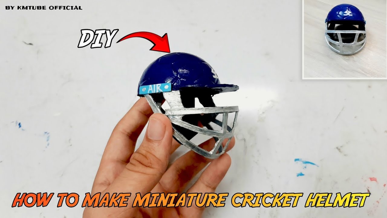 How to make miniature cricket helmet🤯 | BY KMTUBE OFFICIAL |#cricket
