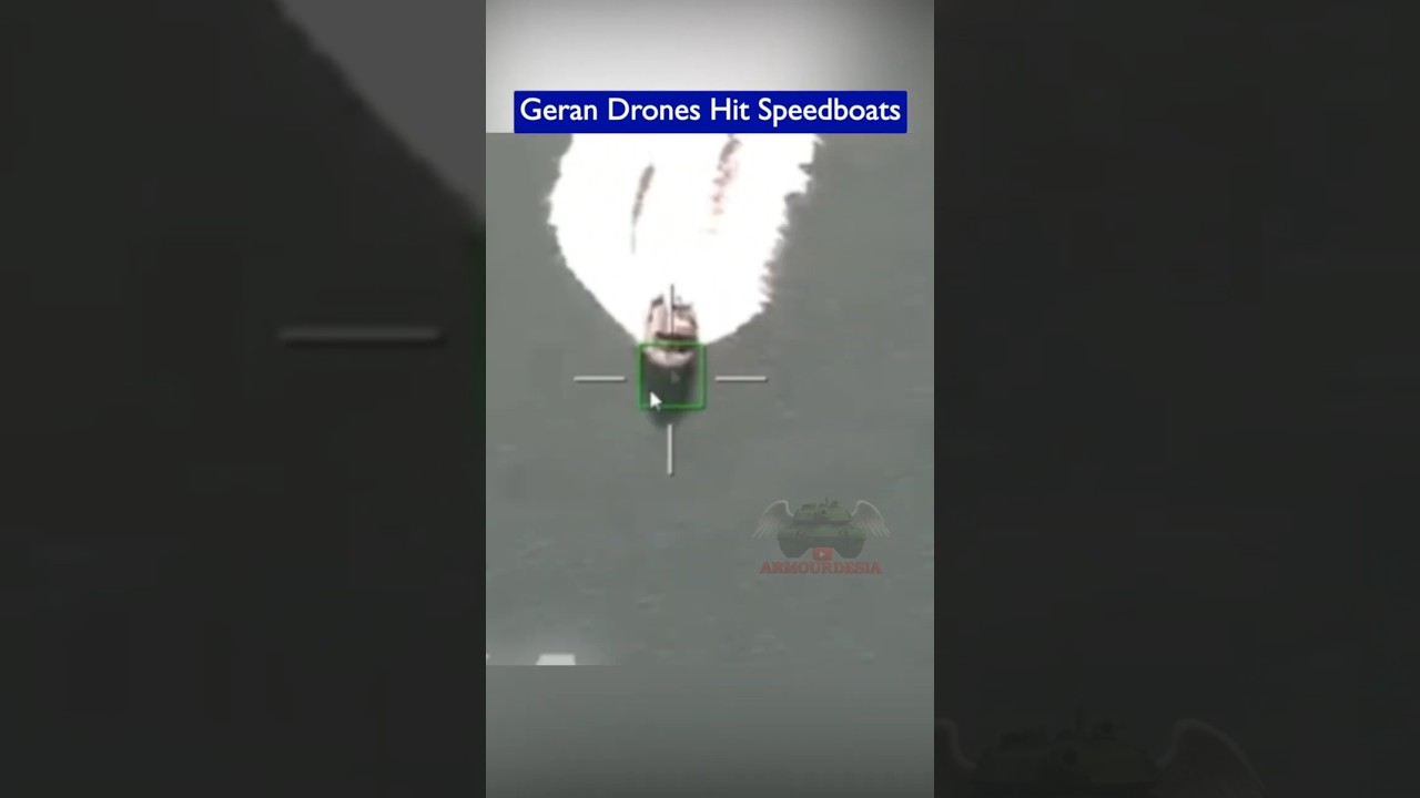 Russian Geran Drone Strikes Ukrainian Vessels in Black Sea!!