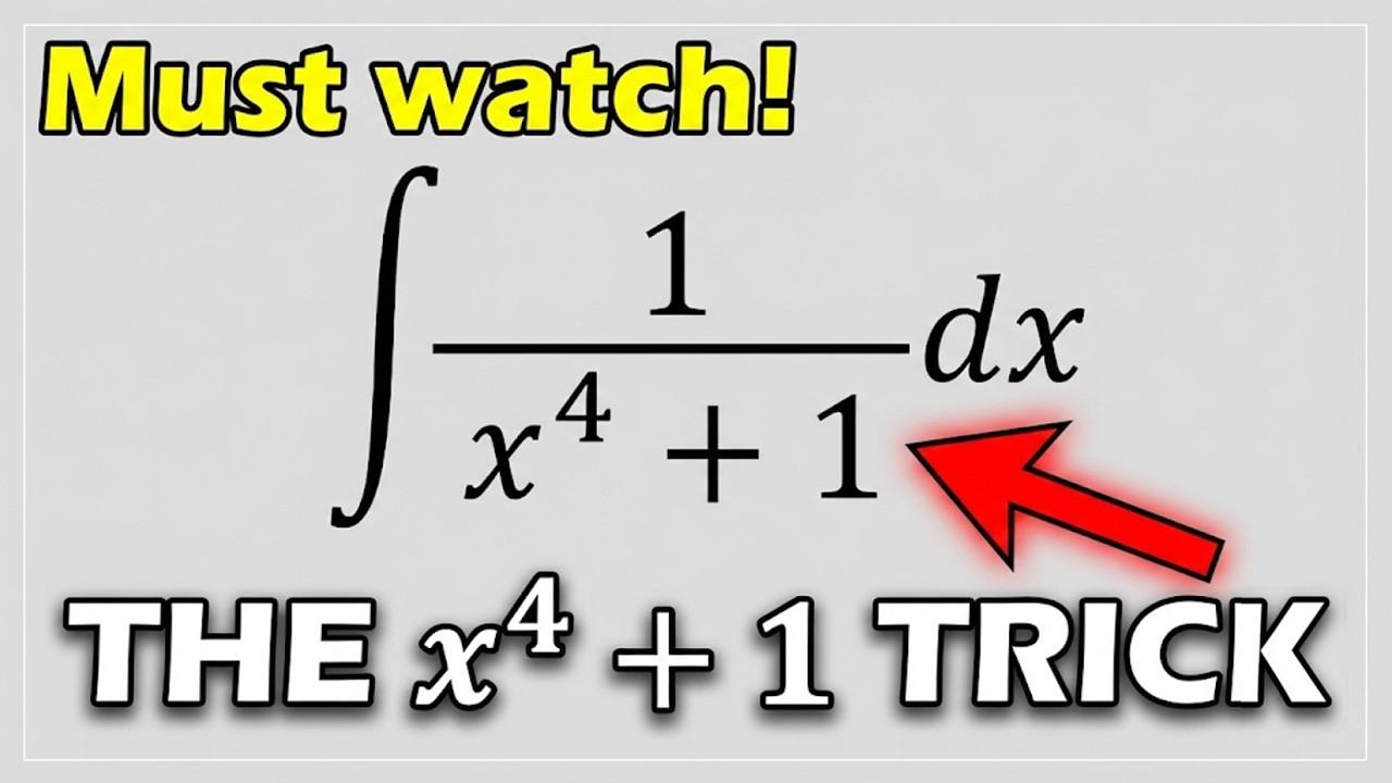 Integral 1/x⁴+1 Proof