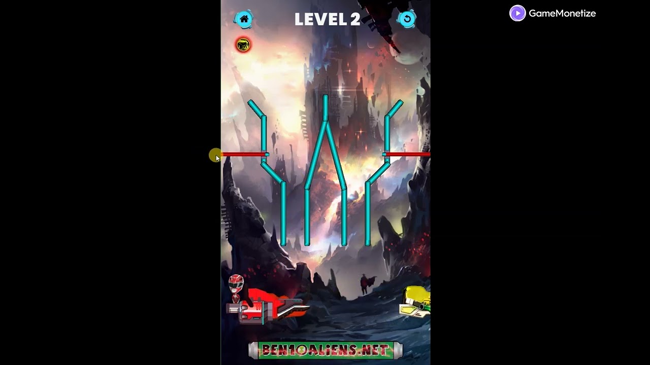 Power Rangers Color Fall   Pin Pull   Puzzle Game