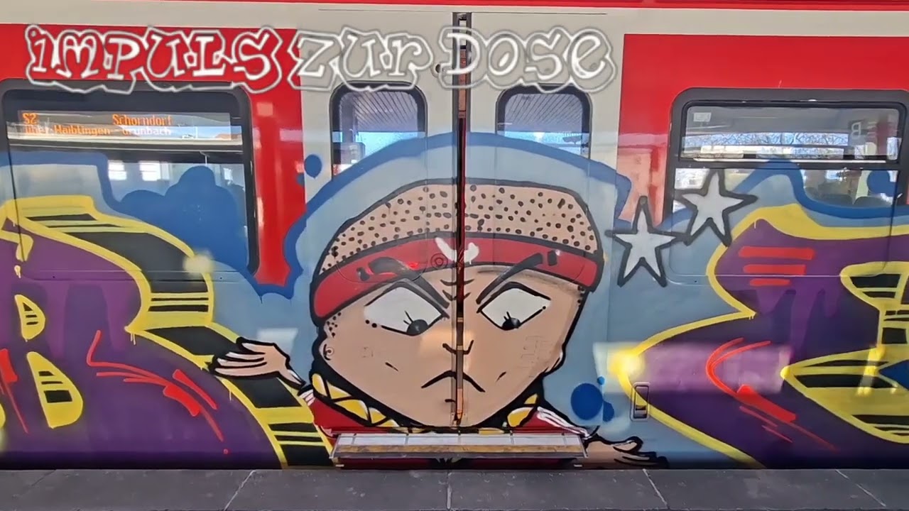 STUTTGART IM FARBWAHN S-TRAIN GRAFFITI 