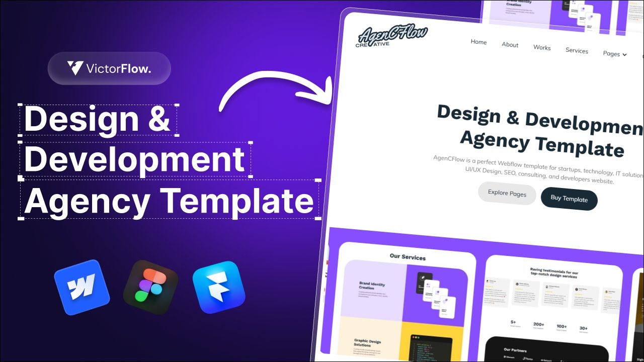 Create a Creative Agency & Portfolio Website in Webflow | AgenCFlow Template