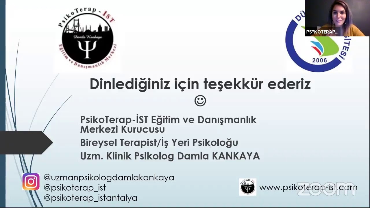ENDÜSTRİ VE ÖRGÜT PSİKOLOJİSİ/ Uzman Psikolog Damla KANKAYA