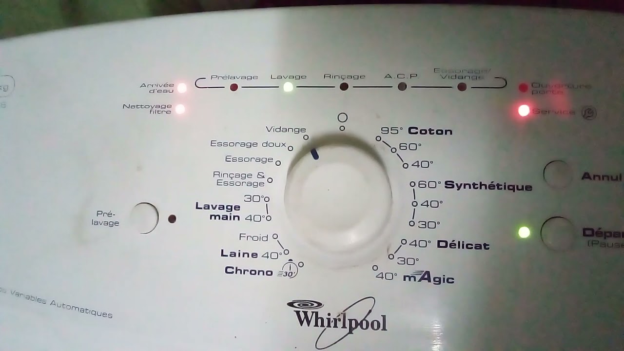 Test pour Machine a laver Wherlpool - اختبار لبرنامج غسالة الملابس ويرلبول