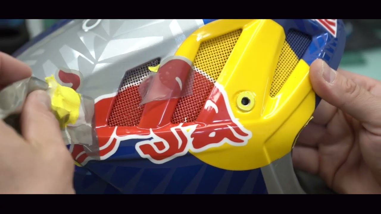 BROOKS MCDONAL ONEAL REDBULL HELMET  X DAVE DESIGNS