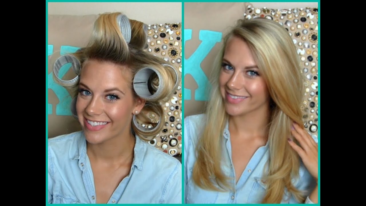 Voluminous Hair Using Velcro Rollers