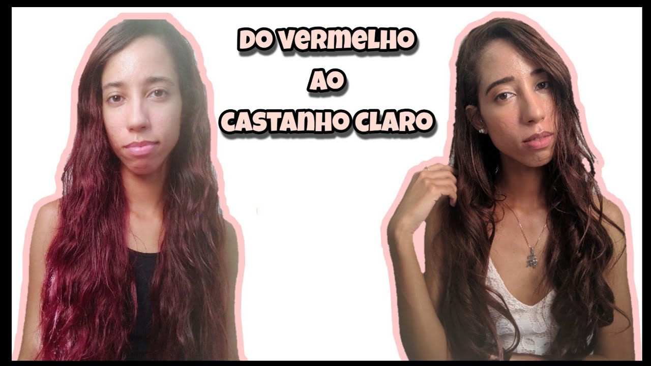Mudei! Do vermelho ao castanho claro acizentado (sem descolorir)