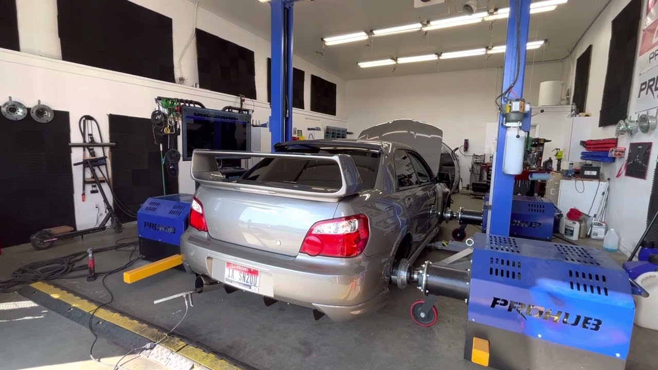 Fully Built Subaru STi FP Green dyno 26psi