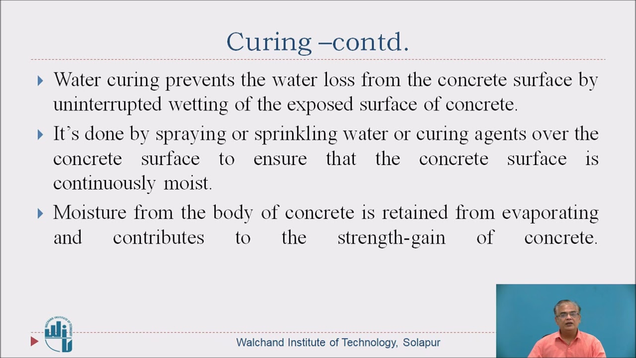Curing of concrete