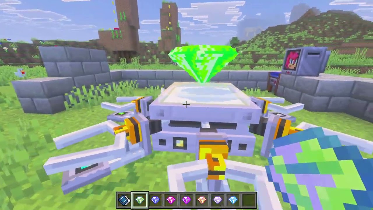 Sonic Minecraft add-on with Super sonic and shadow ep 1
