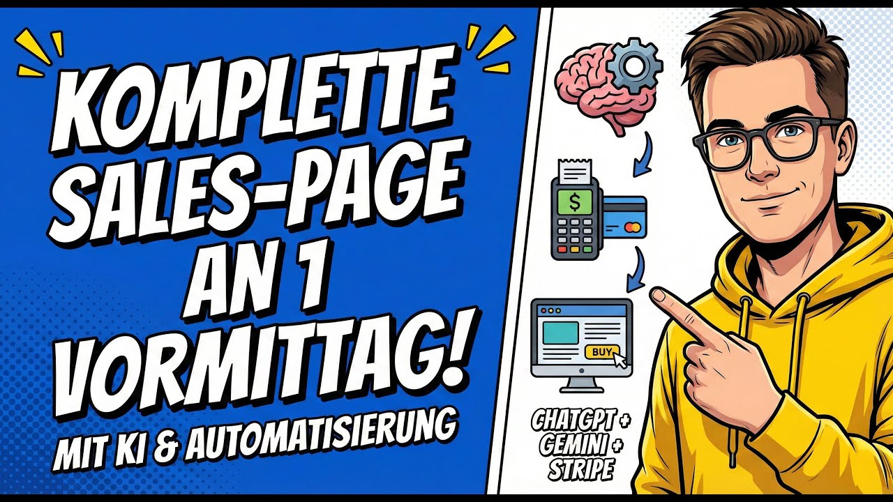 Komplette Sales-Page in 4h: ChatGPT, Gemini & Stripe Tutorial 🚀