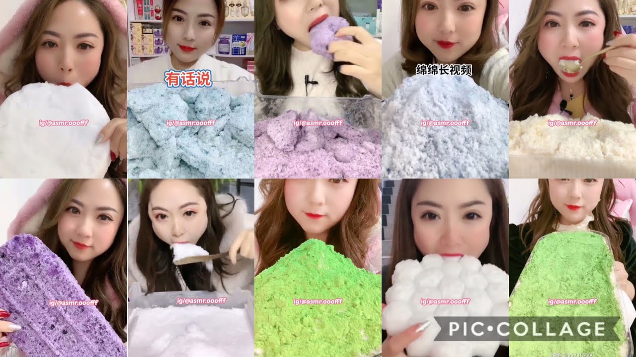 ONLY ice bites! Her squeaky, crunchy,soft ice bites 🌈🤤(super satisfying)