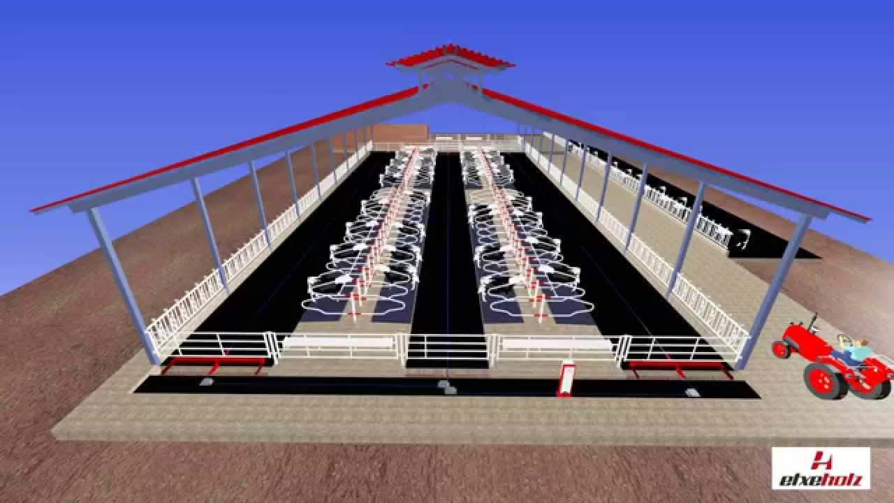 Proyecto de granja para 130 vacas Etxe Holz