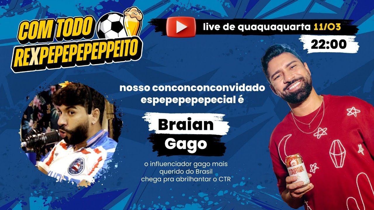 #126 CONVIDADO ESPECIAL Ft BRIAN o GAGO -  AO VIVO - RESENHA & HUMOR