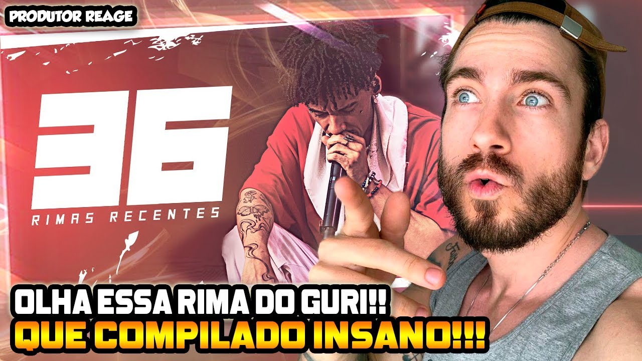 (COMPILADO INSANO!)  PRODUTOR REAGE 36 RIMAS RECENTES absurdas! 🩸 (REACT)