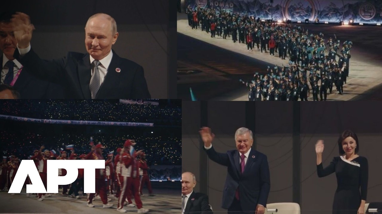 СМОТРИТЕ | Путин вместе с мировыми лидерами приветствует участников Игр кочевников в Бишкеке | APT