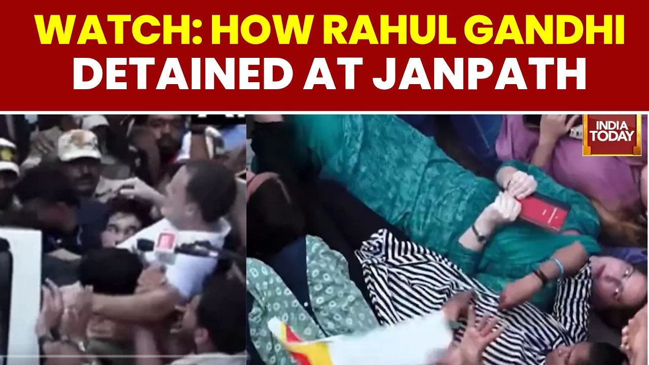 Breaking: Rahul Gandhi Detained At Janpath | Priyanka Lies Down On Ground | INDIA Bloc | CEC