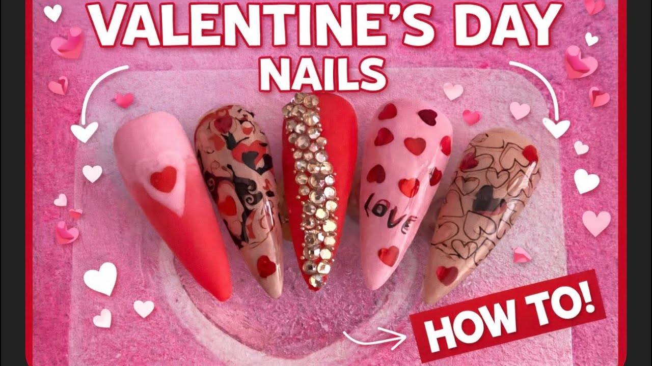 Easy Valentine Nail Inspo 💅✨ Happy Valentine Lovelies  #nailtutorial 