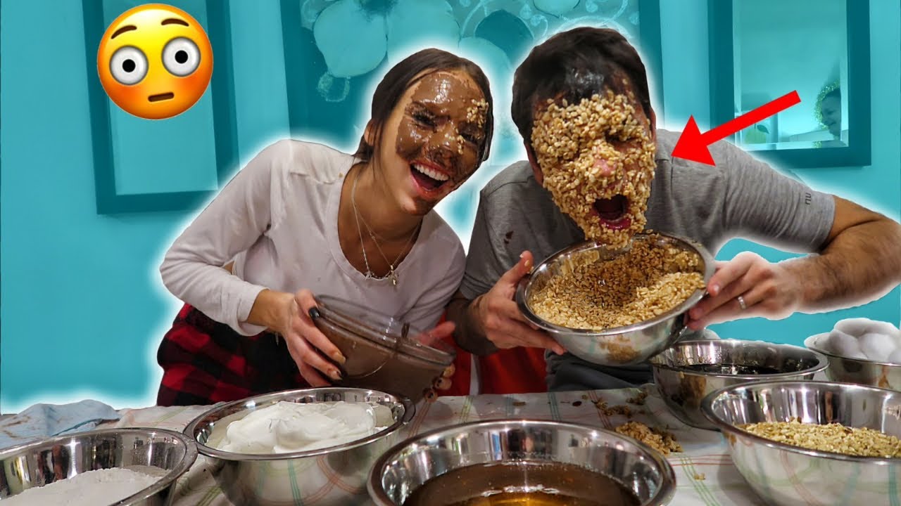 DIPPING OUR FACE IN RANDOM FOODS! (super funny)