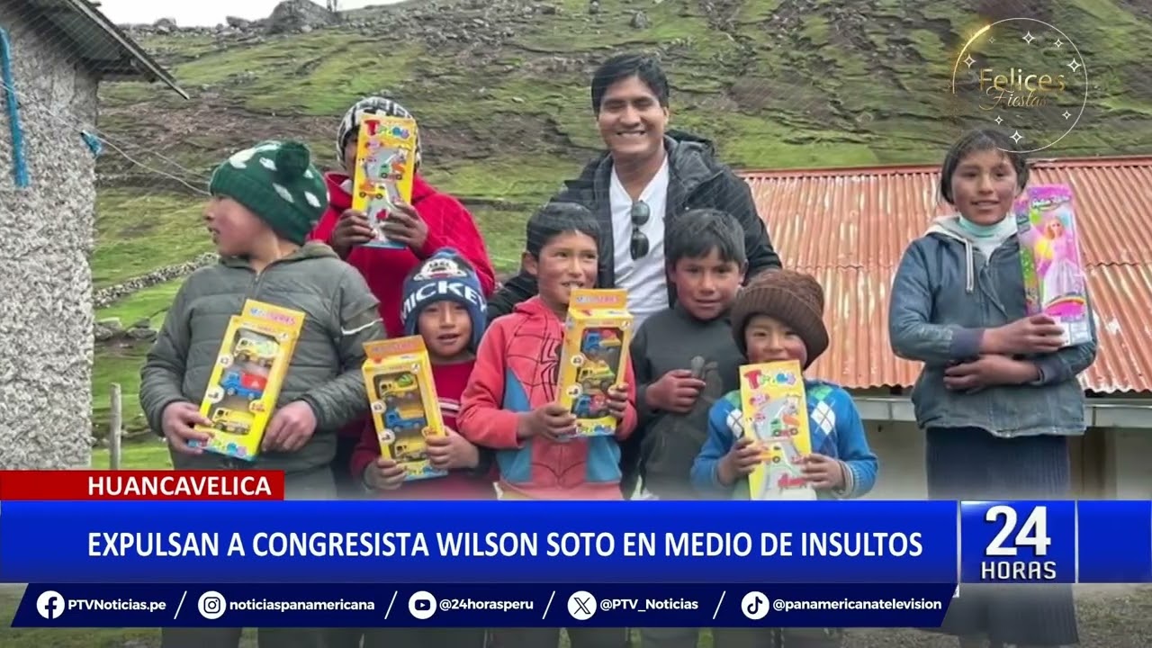 Congresista Wilson Soto es abucheado en Huancavelica: 