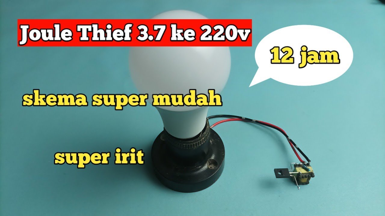 Joule thief 3.7v to 220v dengan skema super simple dan irit baterai