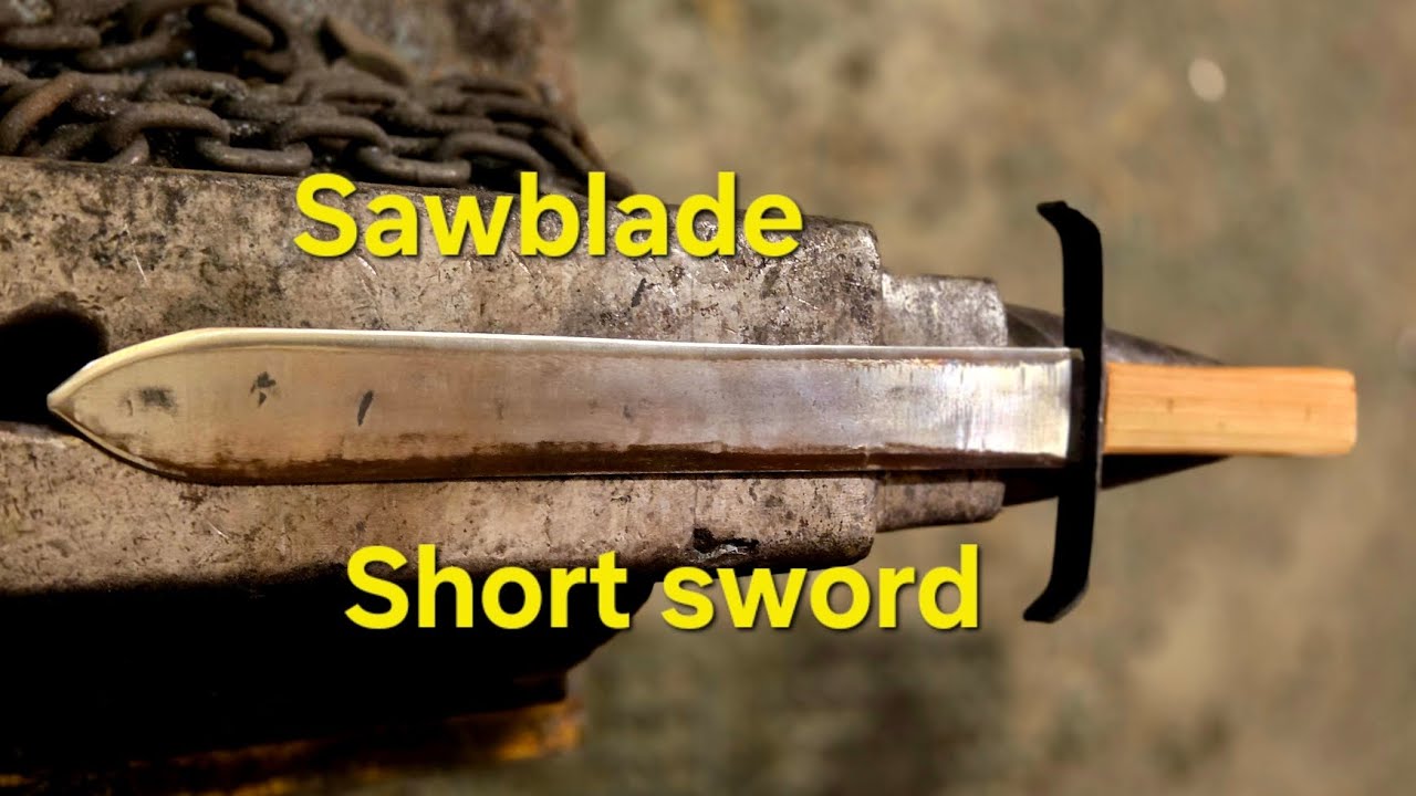 Turning a sawblade into a short sword #stockremoval 