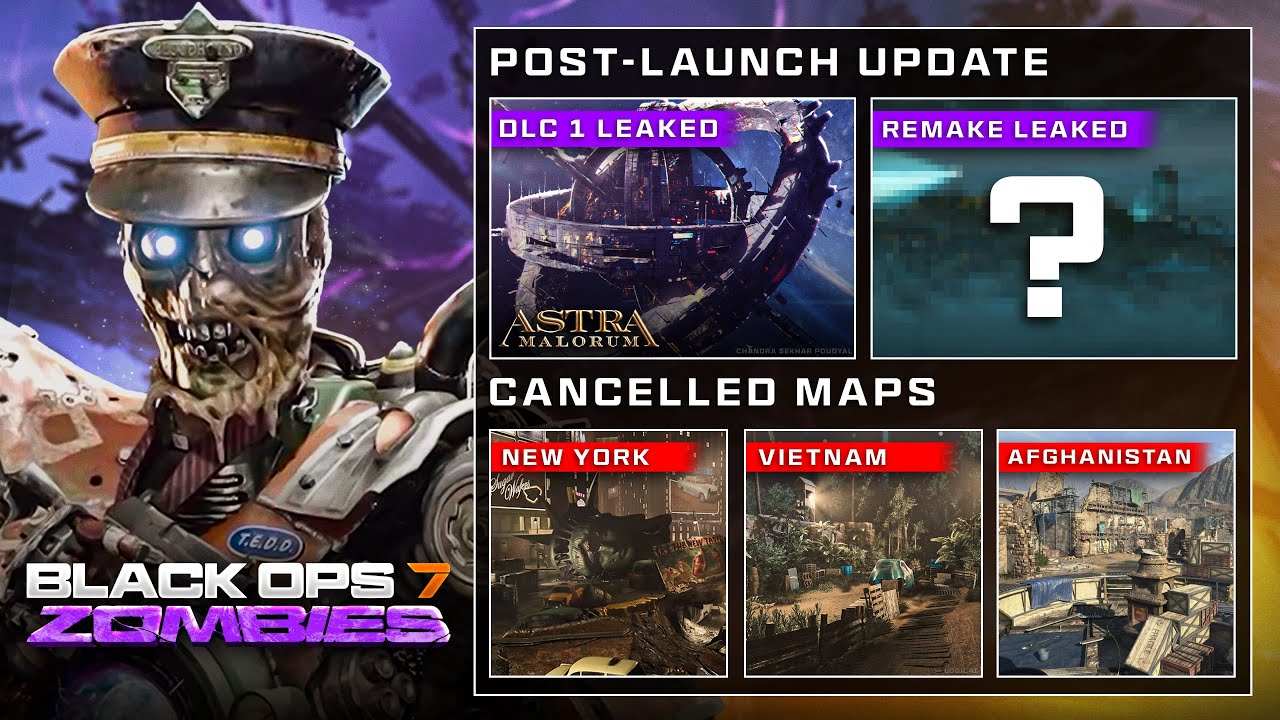 ОГРОМНЫЕ НОВЫЕ УТЕЧКИ КАРТ ДОПОЛНЕНИЯ &laquo;Зомби&raquo; BO7: НОВЫЕ подробности о DLC 1, Утечка карт и отмен...