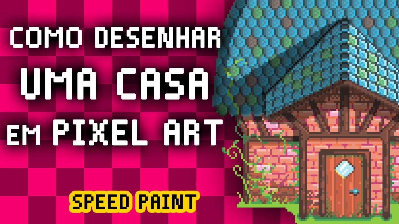 PixelArt Speed Paint: Como desenhar uma Casa (Time Lapse Aseprite)