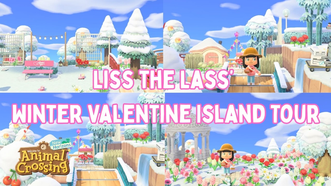 touring liss the lass' winter valentines island! ⸜(｡˃ ᵕ ˂ )⸝♡ | acnh island tour