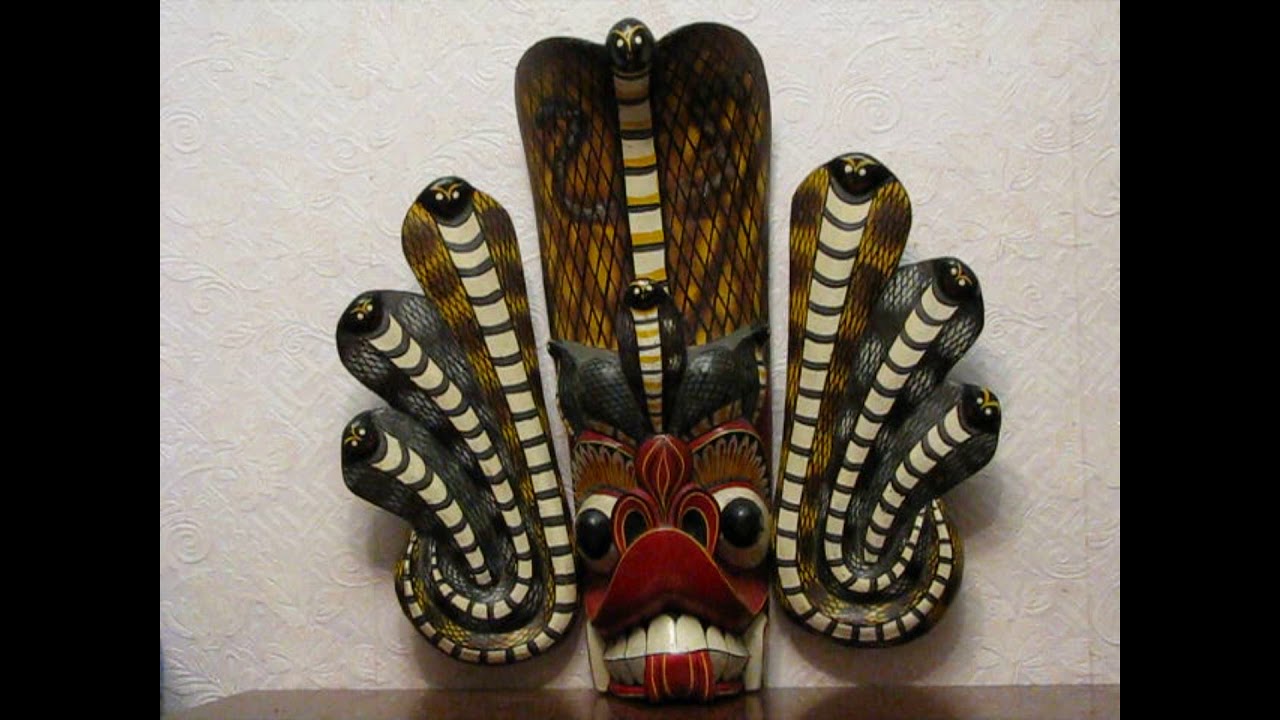 Обзор старинной маски демона Нага Ракша Naga Raksha (Маска Кобры) со Шри-Ланки (до 1972 Цейлон)