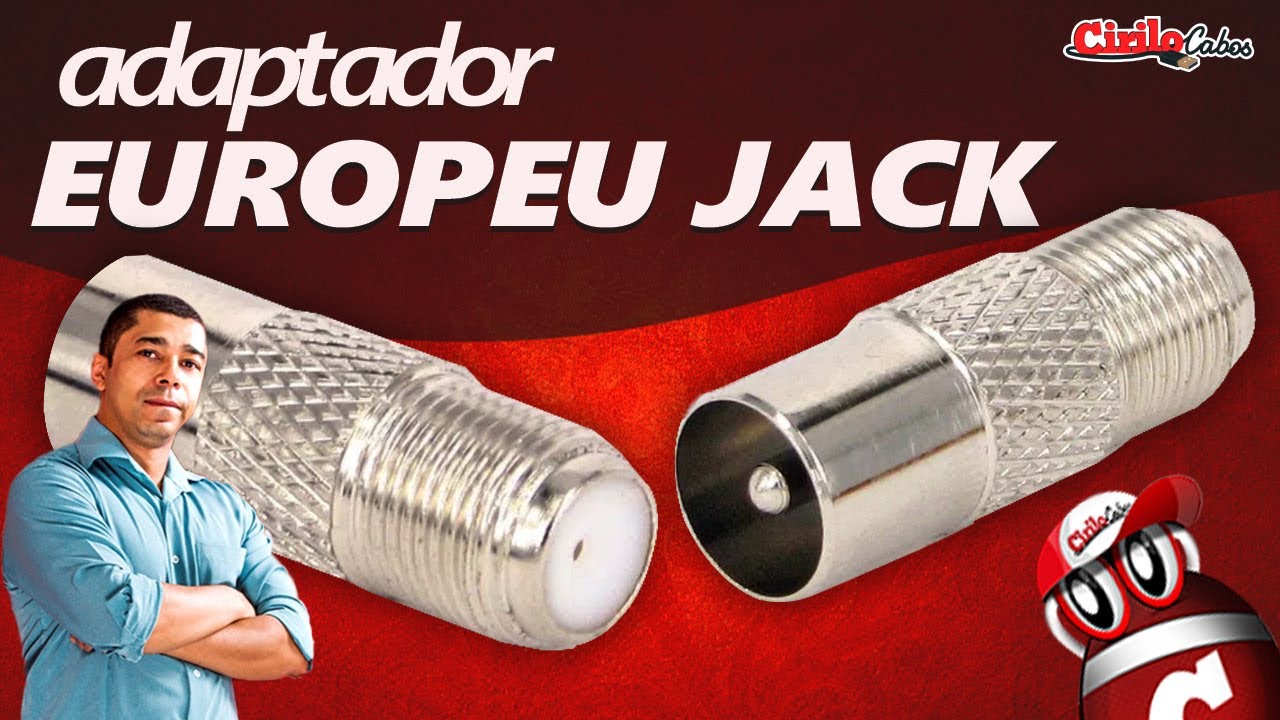 Adaptador Europeu Jack | Coaxial Fêmea para Coaxial Macho Europeu