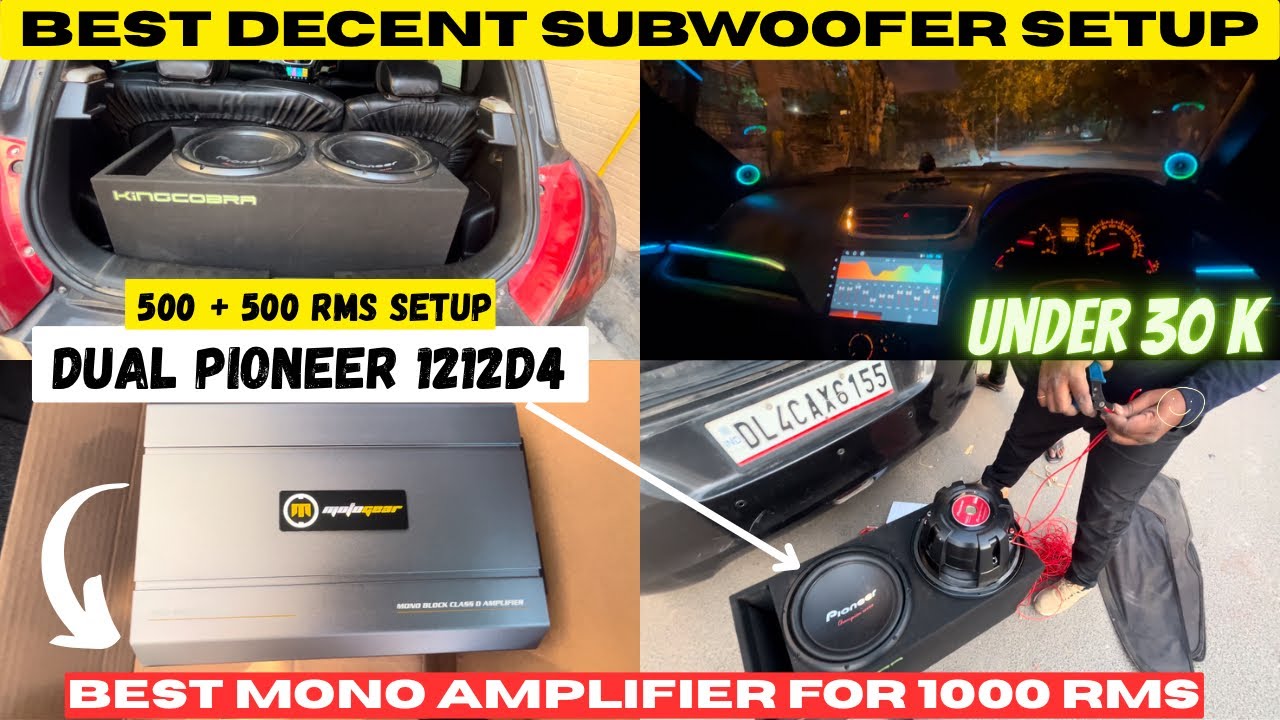 Best subwoofer setup for car under 30k ! Pioneer 1212d4 subwoofer ! King cobra enclosure #pioneer
