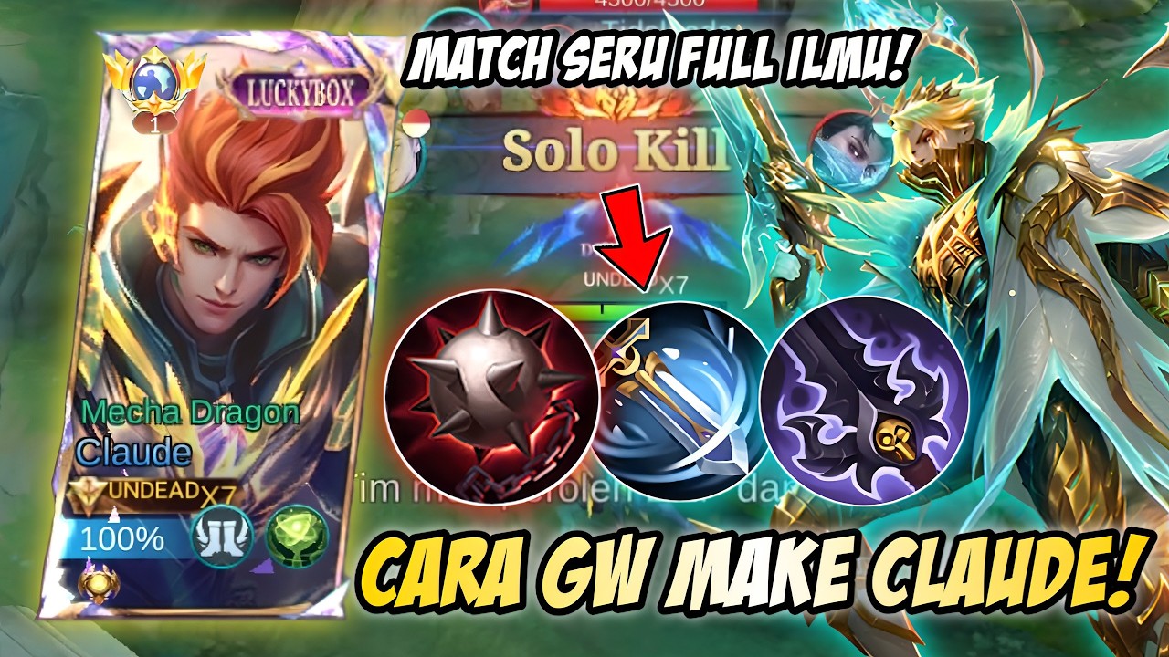 MATCH SERU FULL ILMU! CUMA BUTUH 1 ITEM INI BUAT NGEBALIKIN KEADAAN! | TOP GLOBAL CLAUDE - MLBB