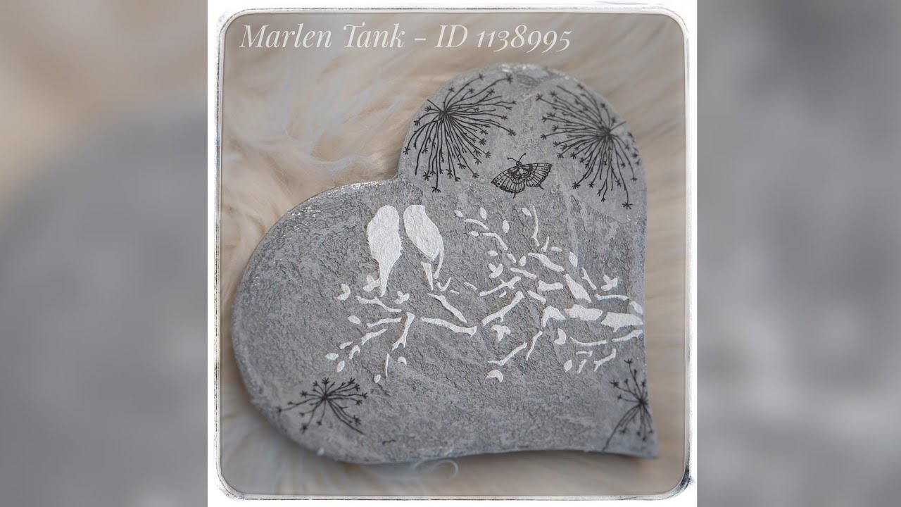 DIY: MDF Herz selbst gestalten | Servierten Technik | Gonis | Tutorial | Betonpaste | Shabby