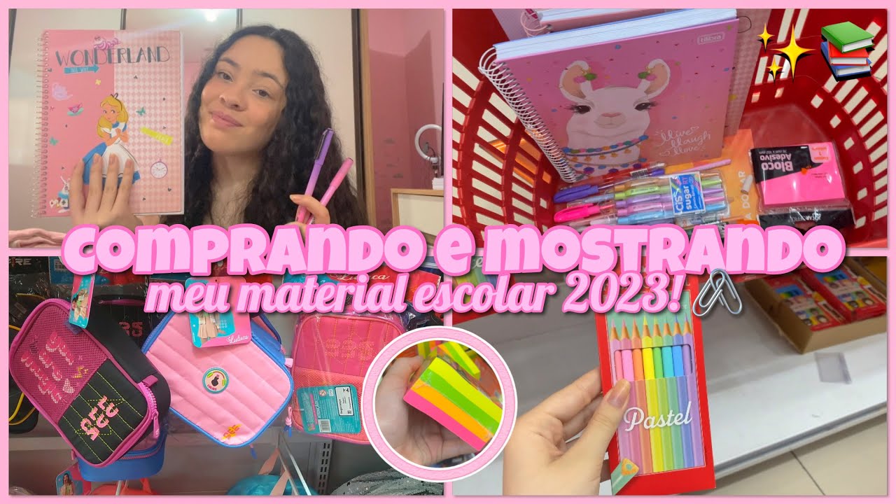comprando + mostrando o meu MATERIAL ESCOLAR 2023! 🖇️ {Canal Sophia Lima}