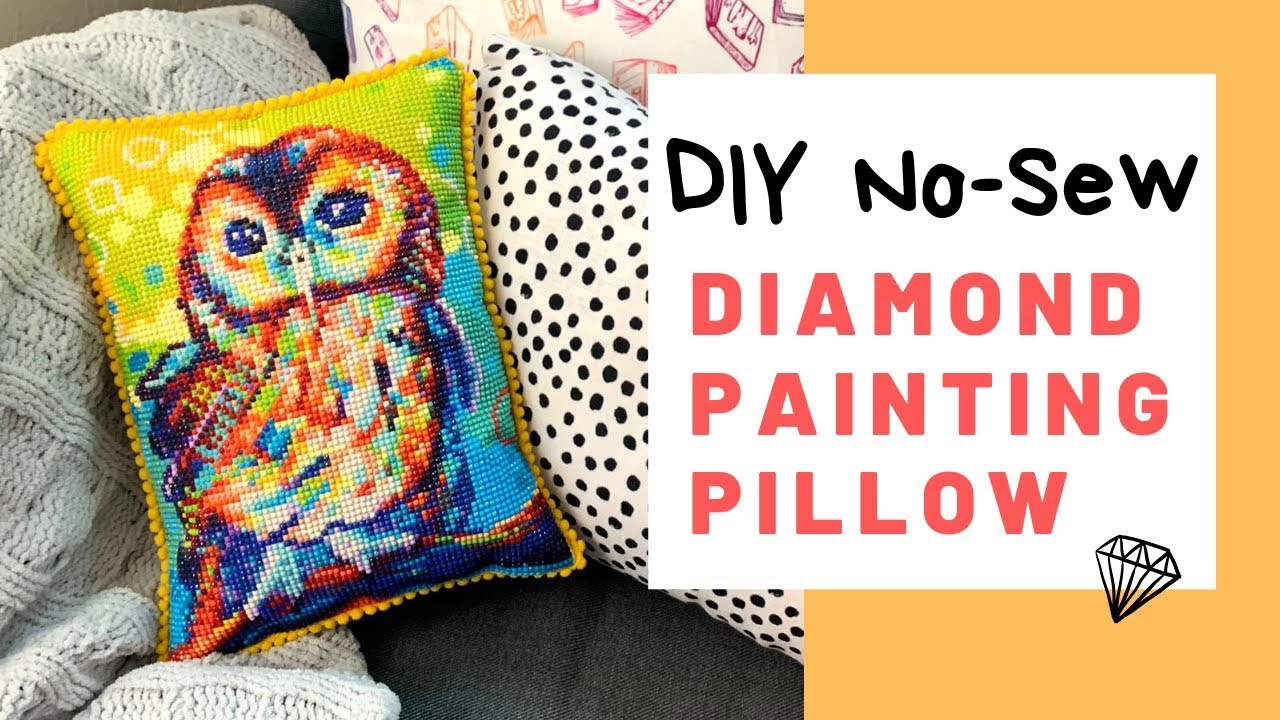 DIY No-Sew Diamond Painting Pillow