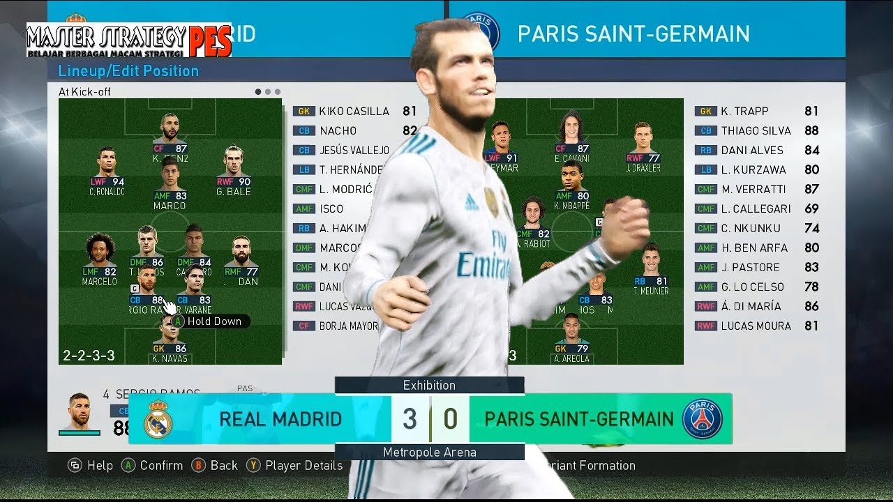 Tutorial Membuat Fluid Formation | Formasi Menyerang Bertahan yang mesti kalian Coba Di PES 2018