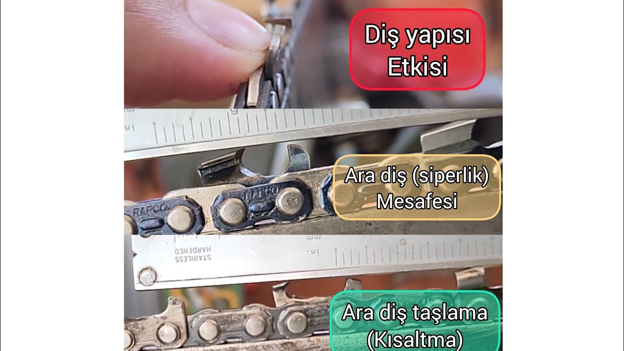 motorlu testere zinciri çeşitleri / özellikleri  / diş yapısı siperlik çeşitleri /kesmeme sorunları!